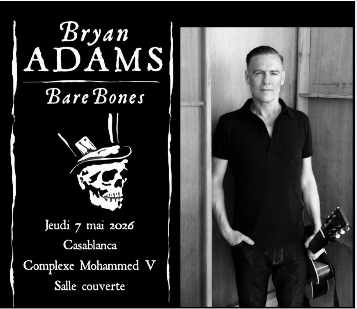 BRYAN ADAMS - BARE BONES TOUR 2026 